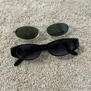 Black and clear Retro sunglasses